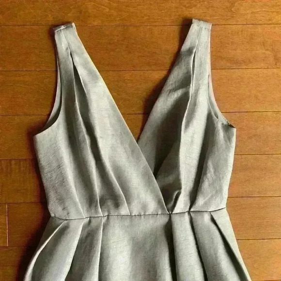 H&M | Silver  mini tulip dress size 4 - Picture 2 of 6